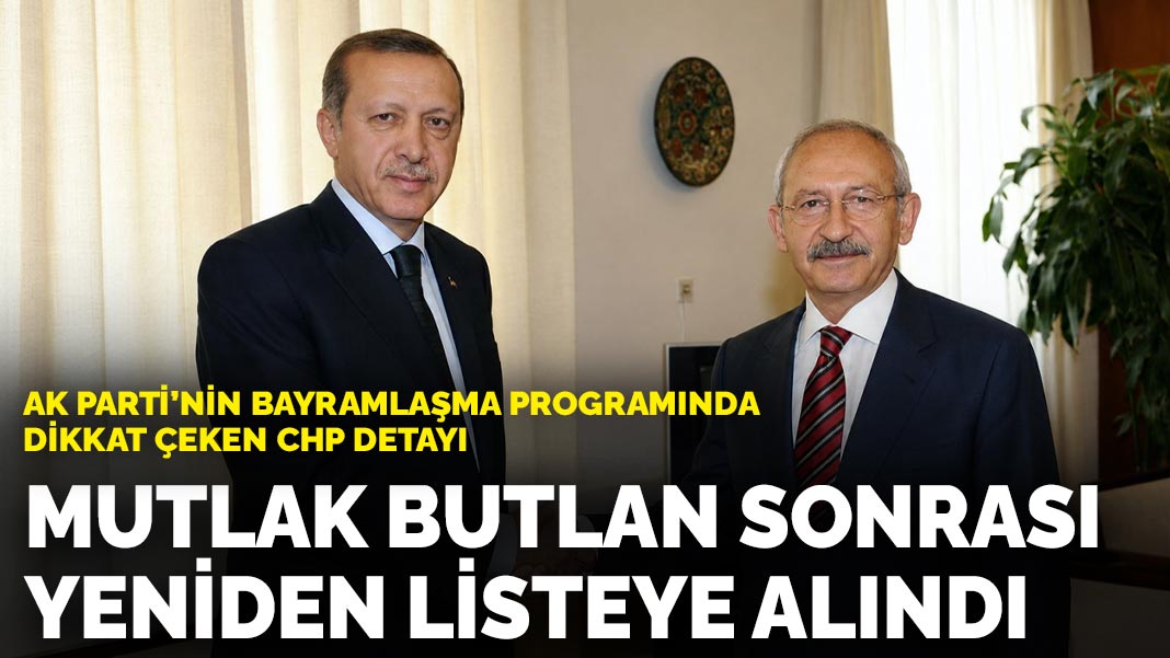 AK Parti'nin bayramlaşma programında dikkat çeken CHP detayı
