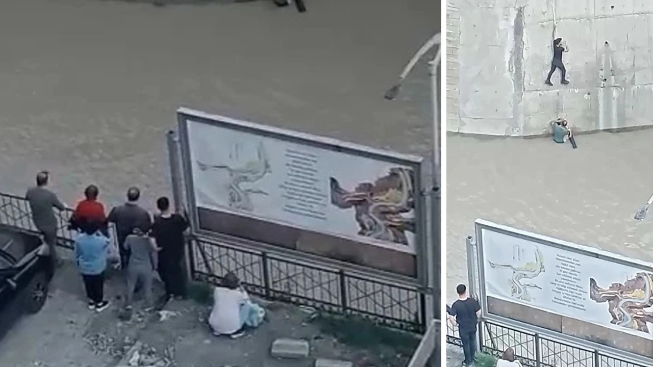 Dereye düşen çocuk 300 metre sürüklendi
