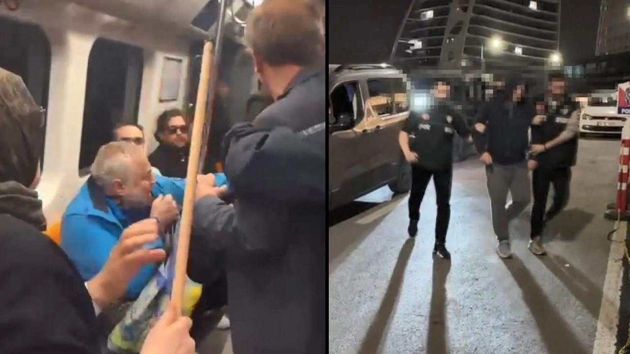 Metrodaki küfürlü tezahürat kavgasında 2 şüpheli yakalandı