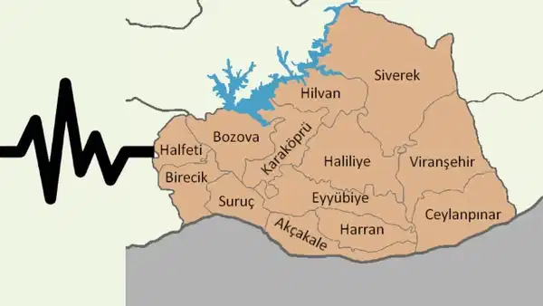 Şanlıurfa merkezli olduğu bildirilen depremin büyüklüğünü AFAD 5.4, Kandilli Rasathanesi 5.8 olarak duyurdu